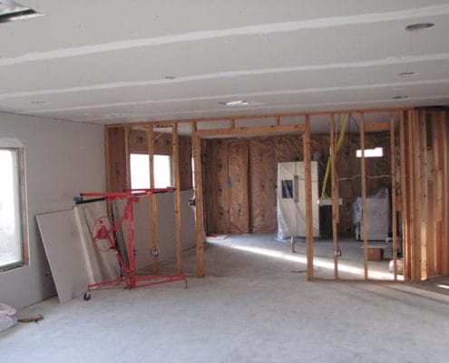 drywall installed in a house in kingston
