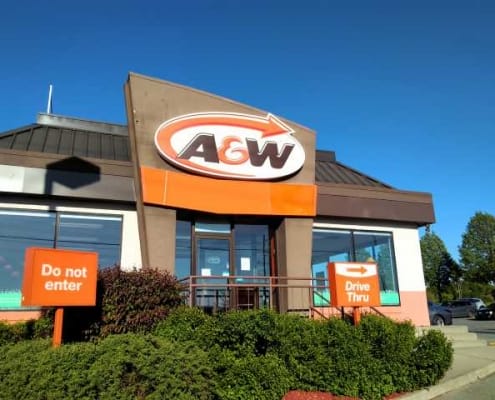 A & W Restaurant Painting - Before